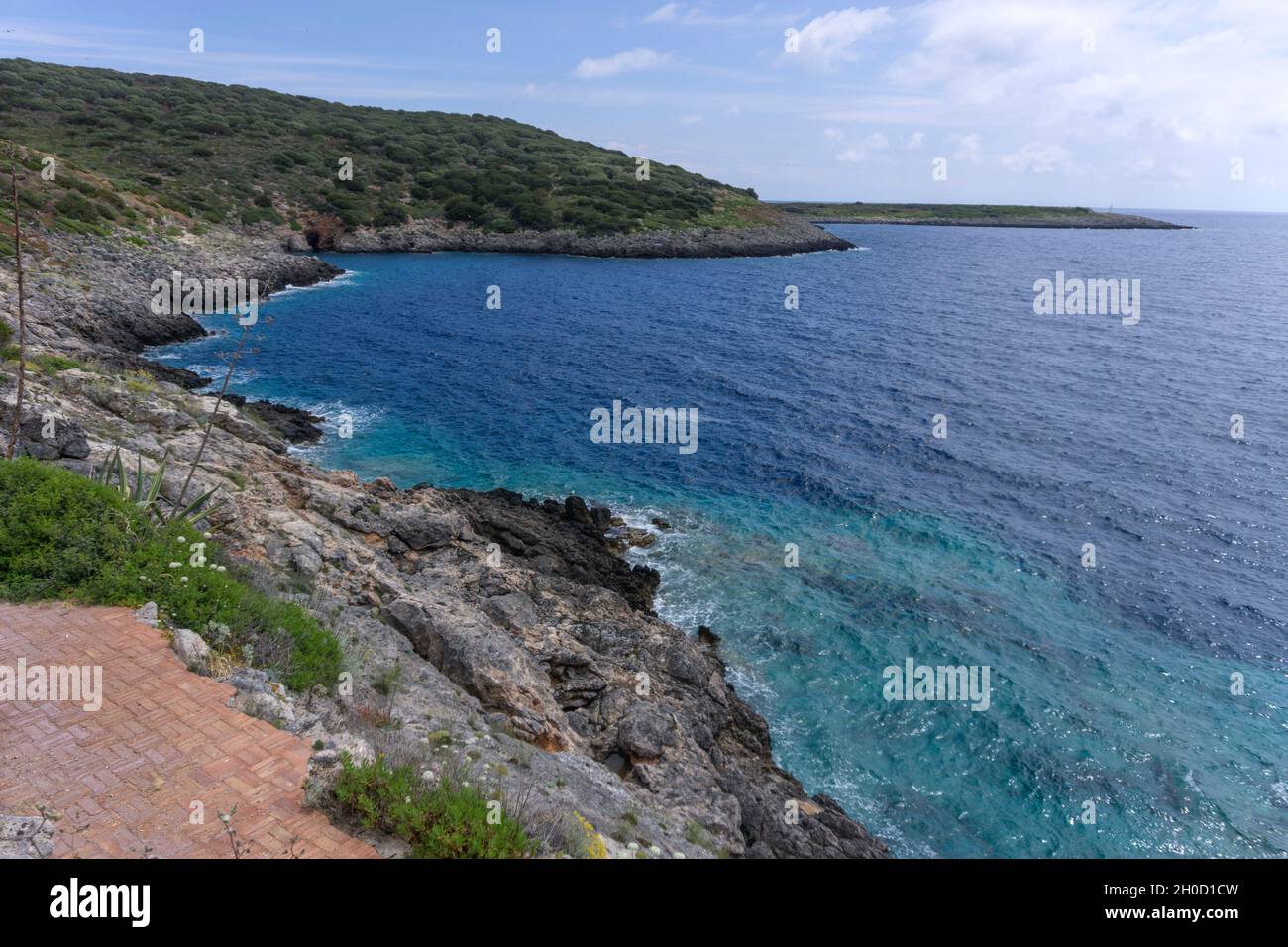Arcipelago Toscano, Costa, Paesaggio, Isola di Giannutri, Toscana, Italia, Europa Foto Stock