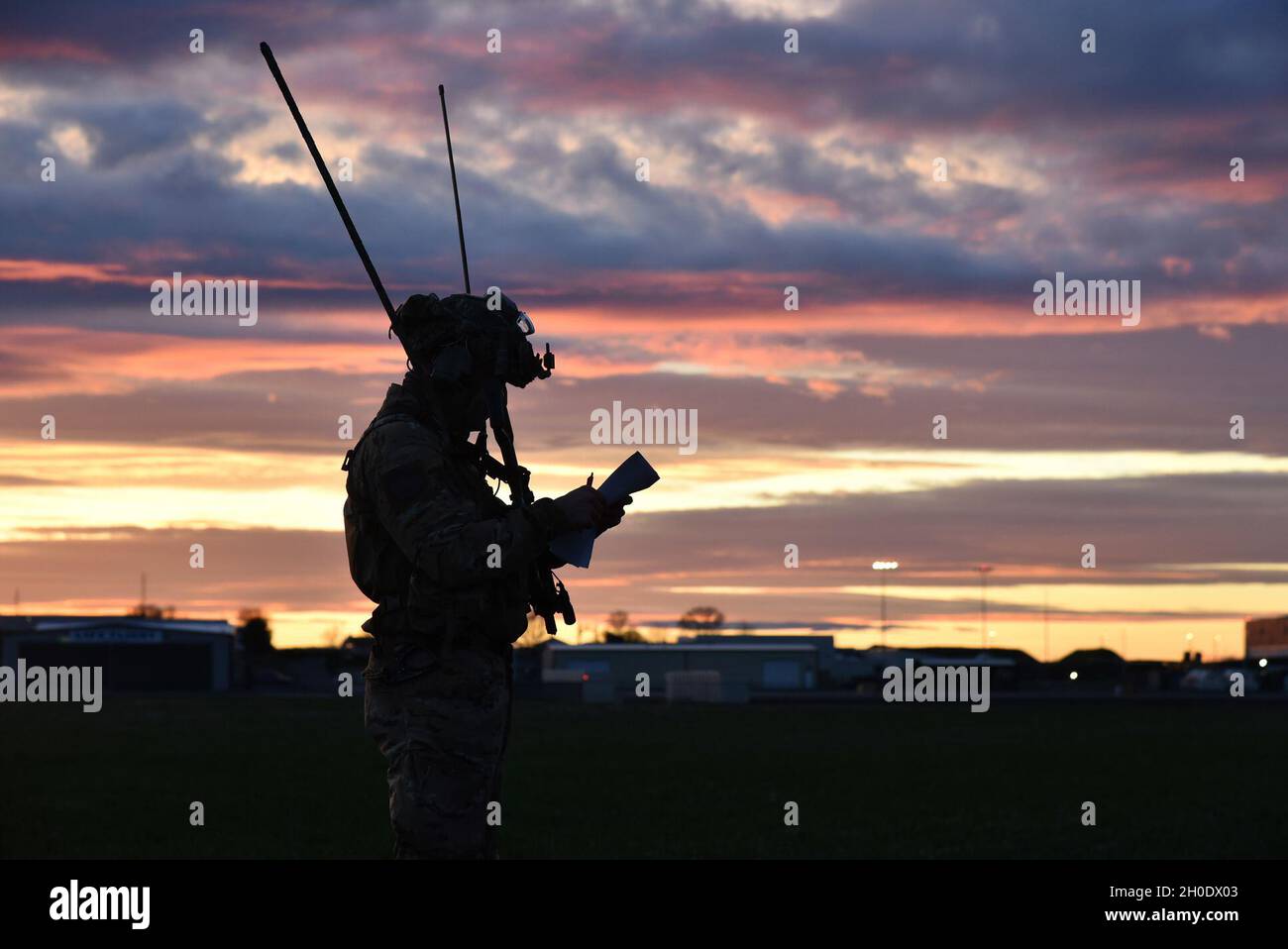 125th Special Tactics Squadron Operators ha lavorato su una nuova forma di comunicazione durante un Full Mission Profile (FMP) a Pendleton, Ore. questo FMP si è concentrato sul mantenimento delle competenze sulle principali risorse della missione Global Access e Precision Strike. Foto Stock