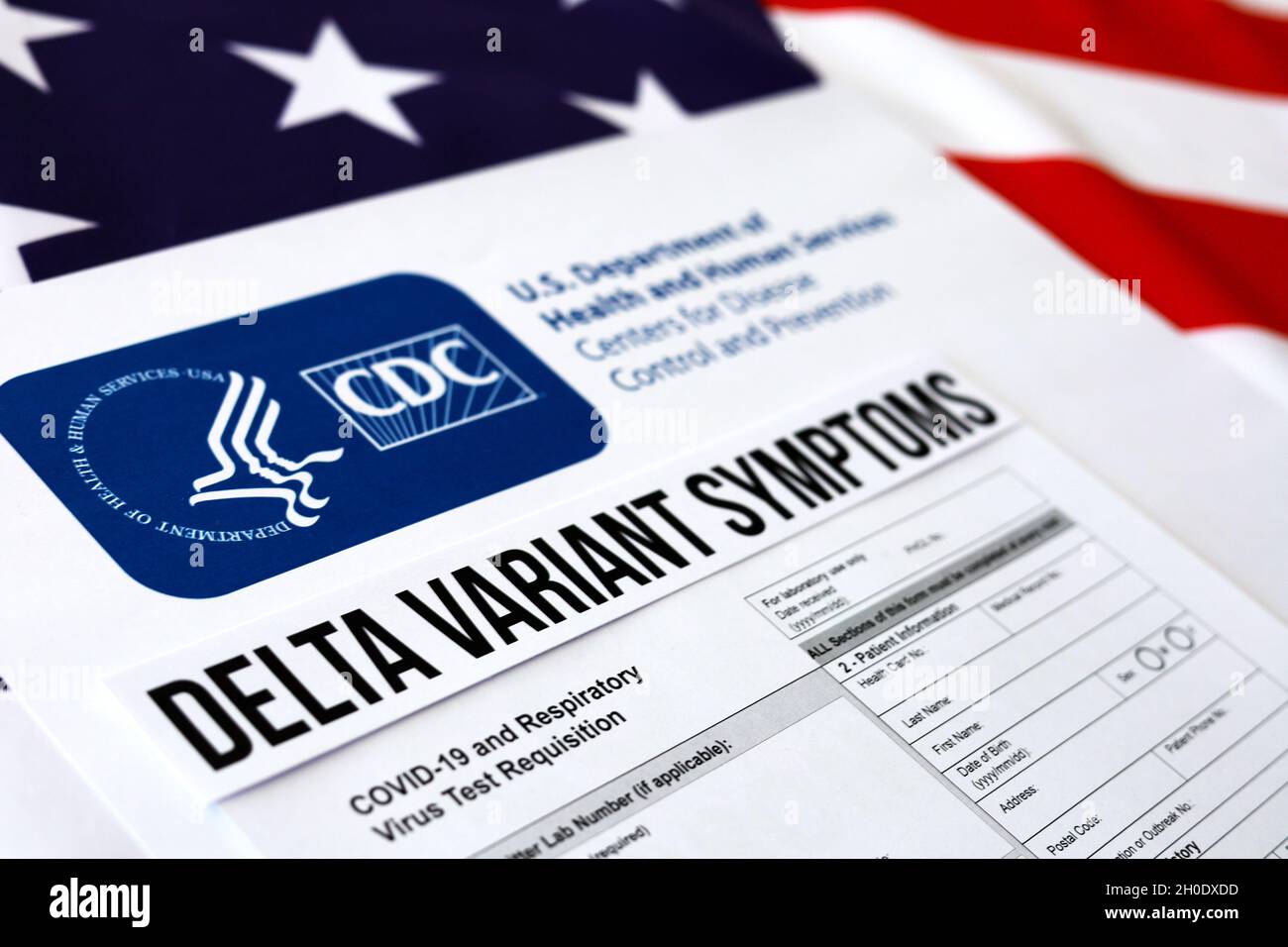 Coronavirus Dipartimento di Salute e Servizio umano variante Delta Foto Stock