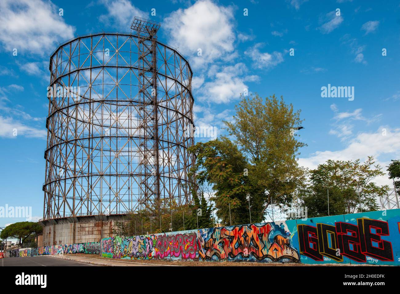 Roma, Italia 08/10/2021: Gazometer. © Andrea Sabbadini Foto Stock