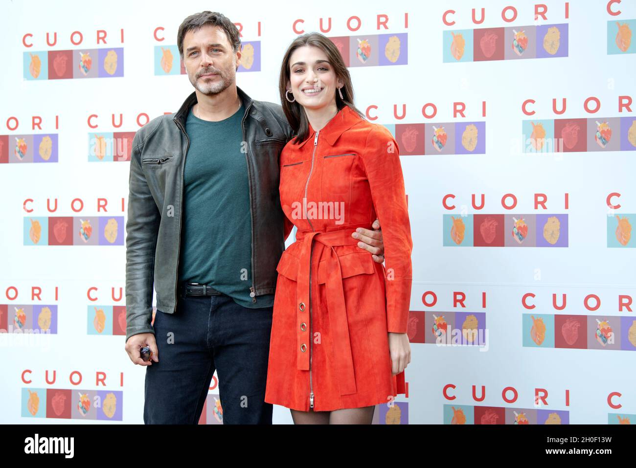 Daniele Pecci e Pilar Fogliati frequentano la fotocellula di Cuori alla Casa del Cinema di Roma Foto Stock