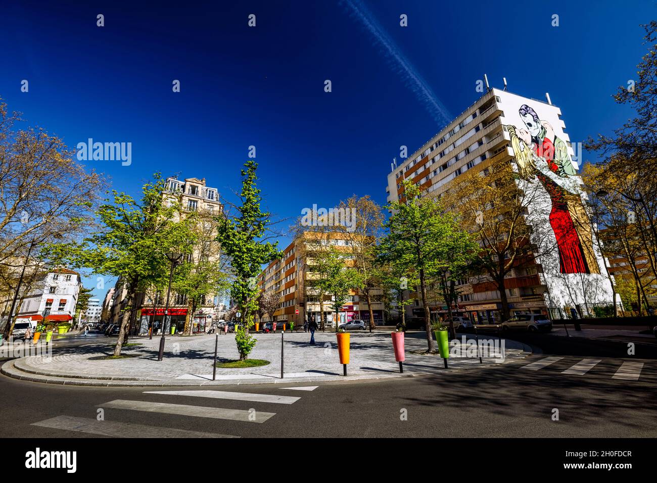 FRANCIA. PARIGI (75) 13° DISTRETTO. AMORE AFFRESCO NON CI STRAPPA A PARTE DA D*FACE 10 POSTO PINEL Foto Stock