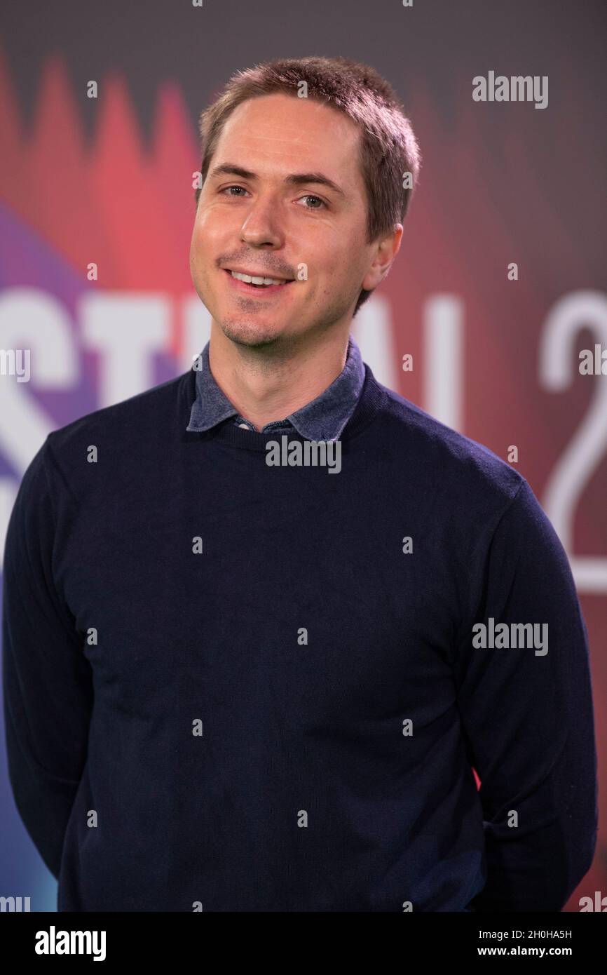 LONDRA, INGHILTERRA - OTTOBRE 12: Joe Thomas partecipa alla prima mondiale del "Fantasma dell'aperto" durante il 65esimo London Film Festival alla Royal Festival Hall il 12 ottobre 2021 a Londra, Inghilterra. Foto di Gary Mitchell/Alamy Live News Foto Stock