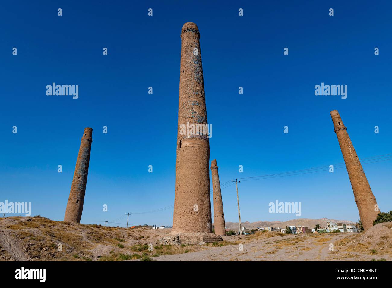 Musalla minareti di Herat, Herat, Afghanistan Foto Stock