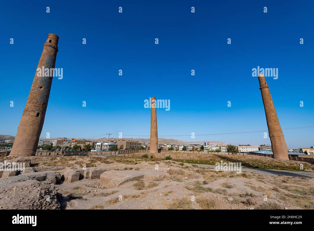 Musalla minareti di Herat, Herat, Afghanistan Foto Stock
