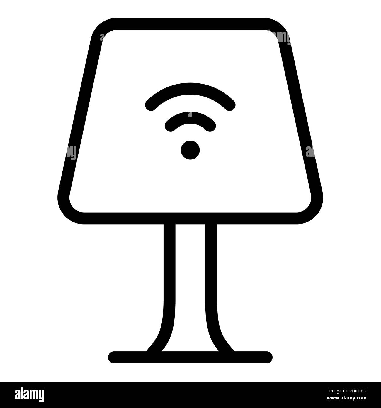 lampada intelligente iot singola icona isolata con disegno vettoriale stile  contorno Foto stock - Alamy