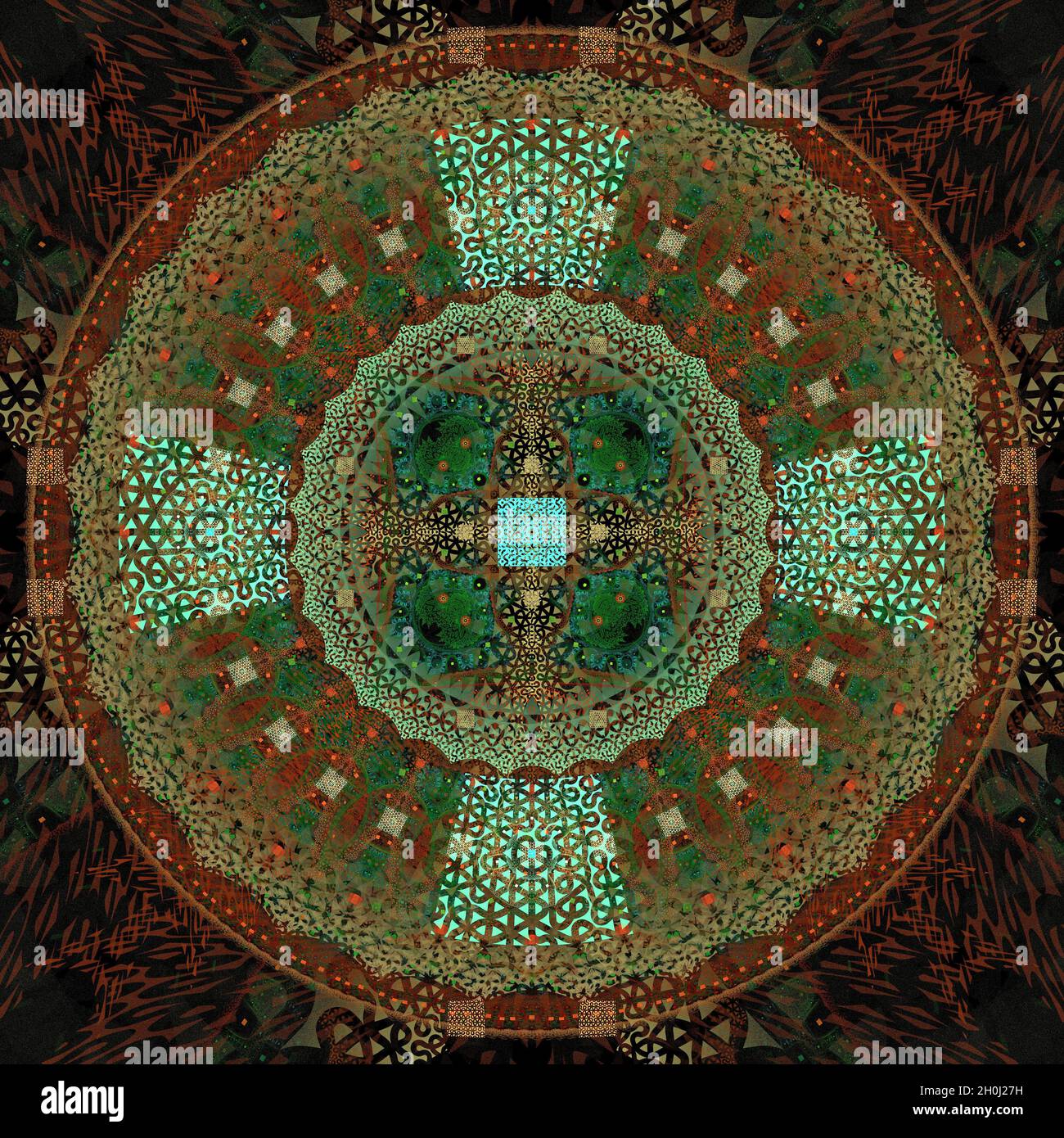 Disegno incrociato frattale Foto Stock