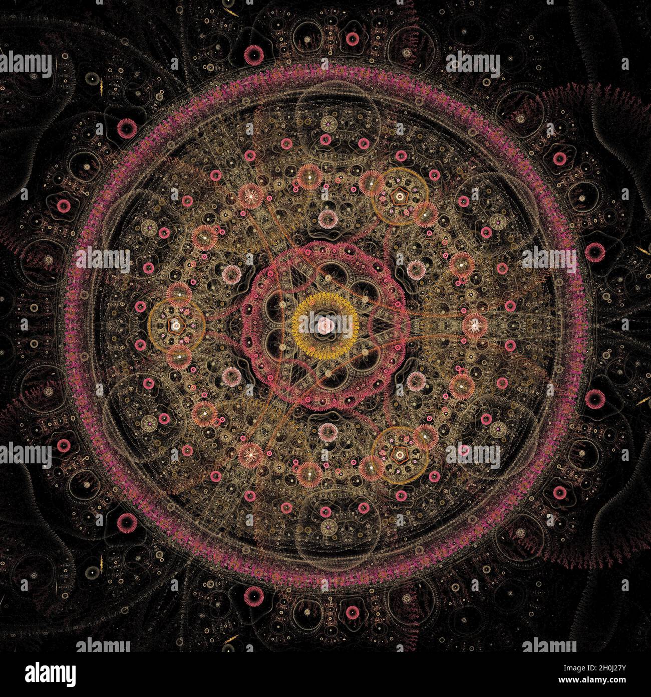 Design frattale circolare Foto Stock