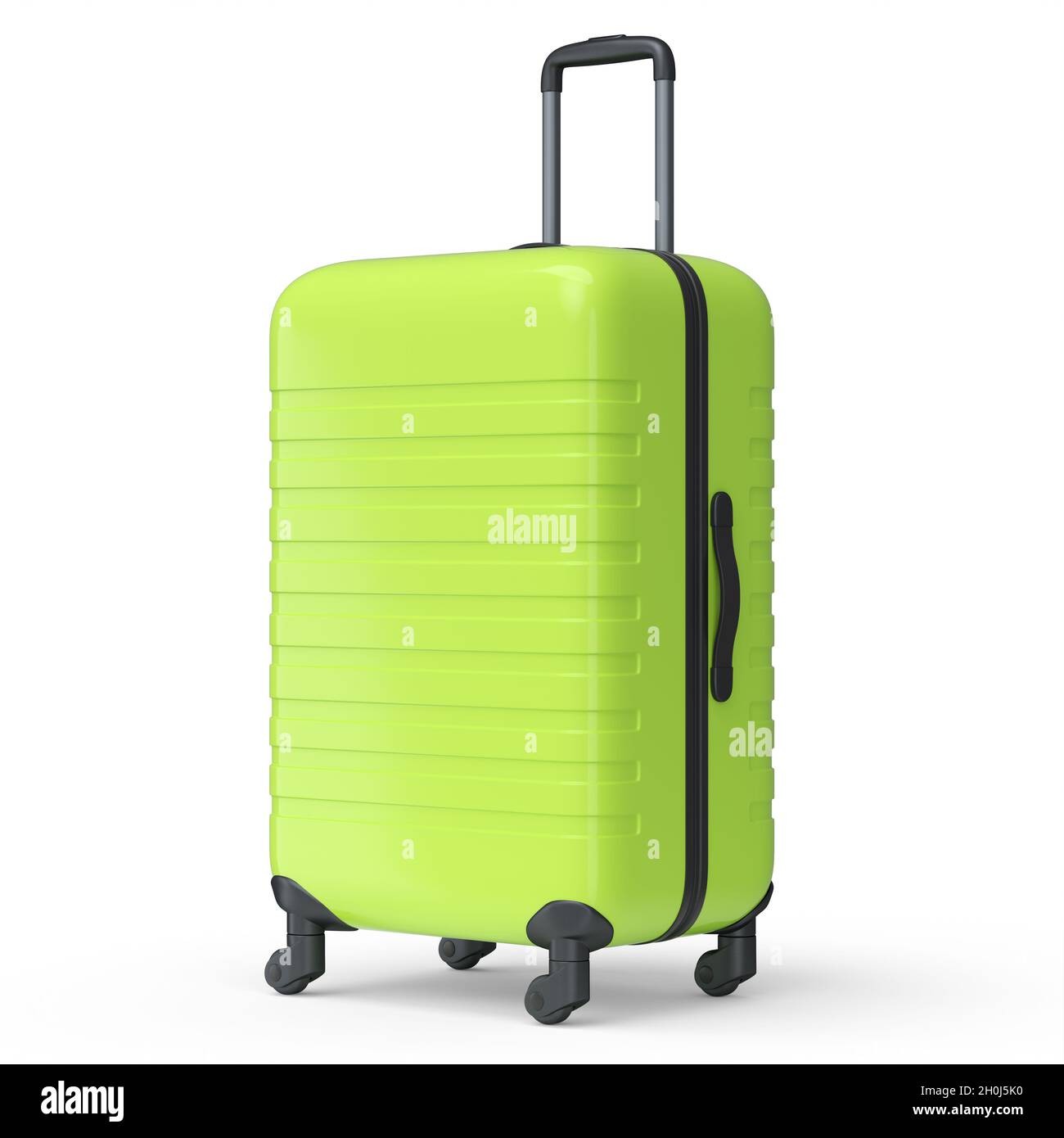 Valigia normale in policarbonato verde isolata su sfondo bianco.  rappresentazione 3d del concetto di viaggio di bagaglio o bagaglio Foto  stock - Alamy