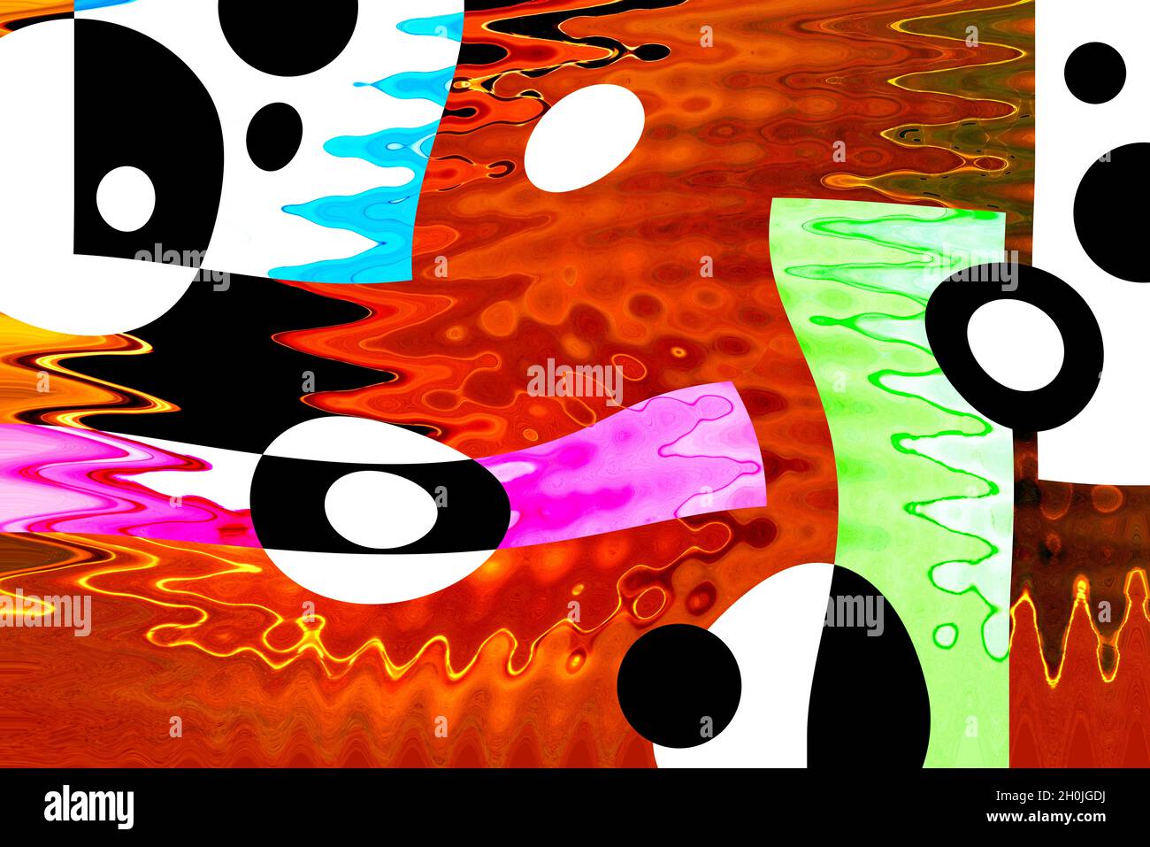 La pittura astratta di alta qualità presentata con inchiostro alcolico dà al designer un background d'arte moderna. Foto Stock