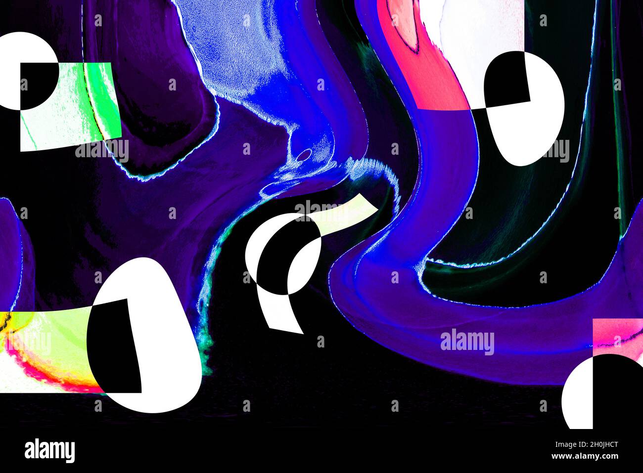 La pittura astratta di alta qualità presentata con inchiostro alcolico dà al designer un background d'arte moderna. Foto Stock