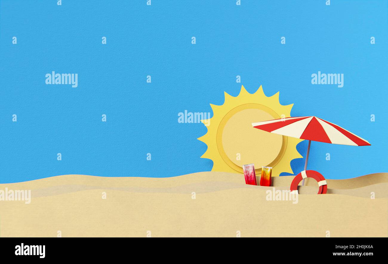 Assortimento di elementi per la vita morta estiva Foto Stock