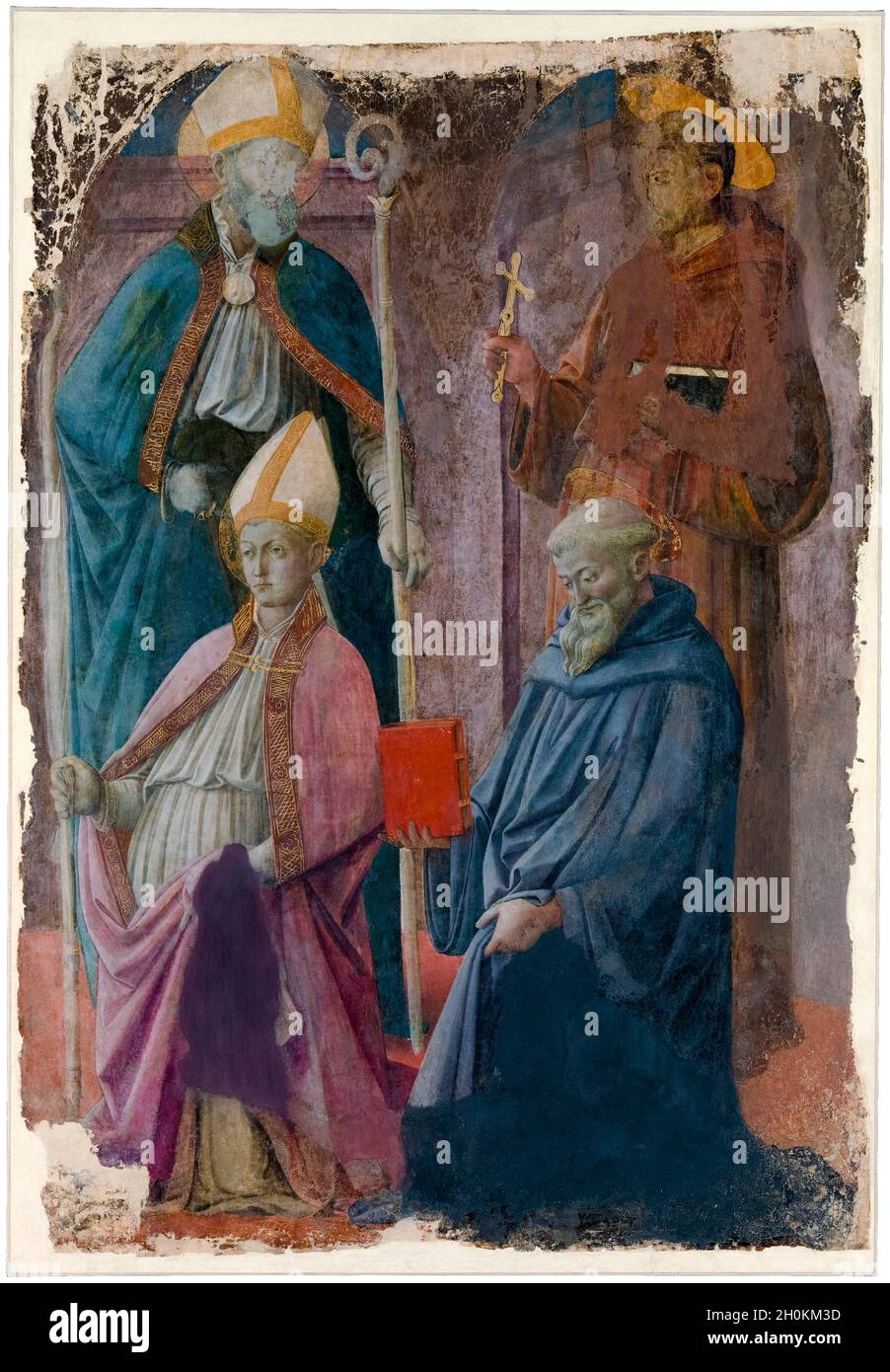 Fra Filippo Lippi, Sant'Agostino, San Francesco, Santo Vescovo e San Benedetto, pittura, prima del 1469 Foto Stock Fra Filippo Lippi, Sant'Agostino, San Francesco, Santo Vescovo e San Benedetto, pittura, prima del 1469 Foto Stock