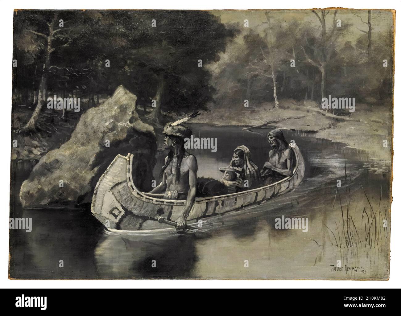 Frederic Remington, la canzone di Hiawatha: Canto 6, pittura, 1889 Foto Stock