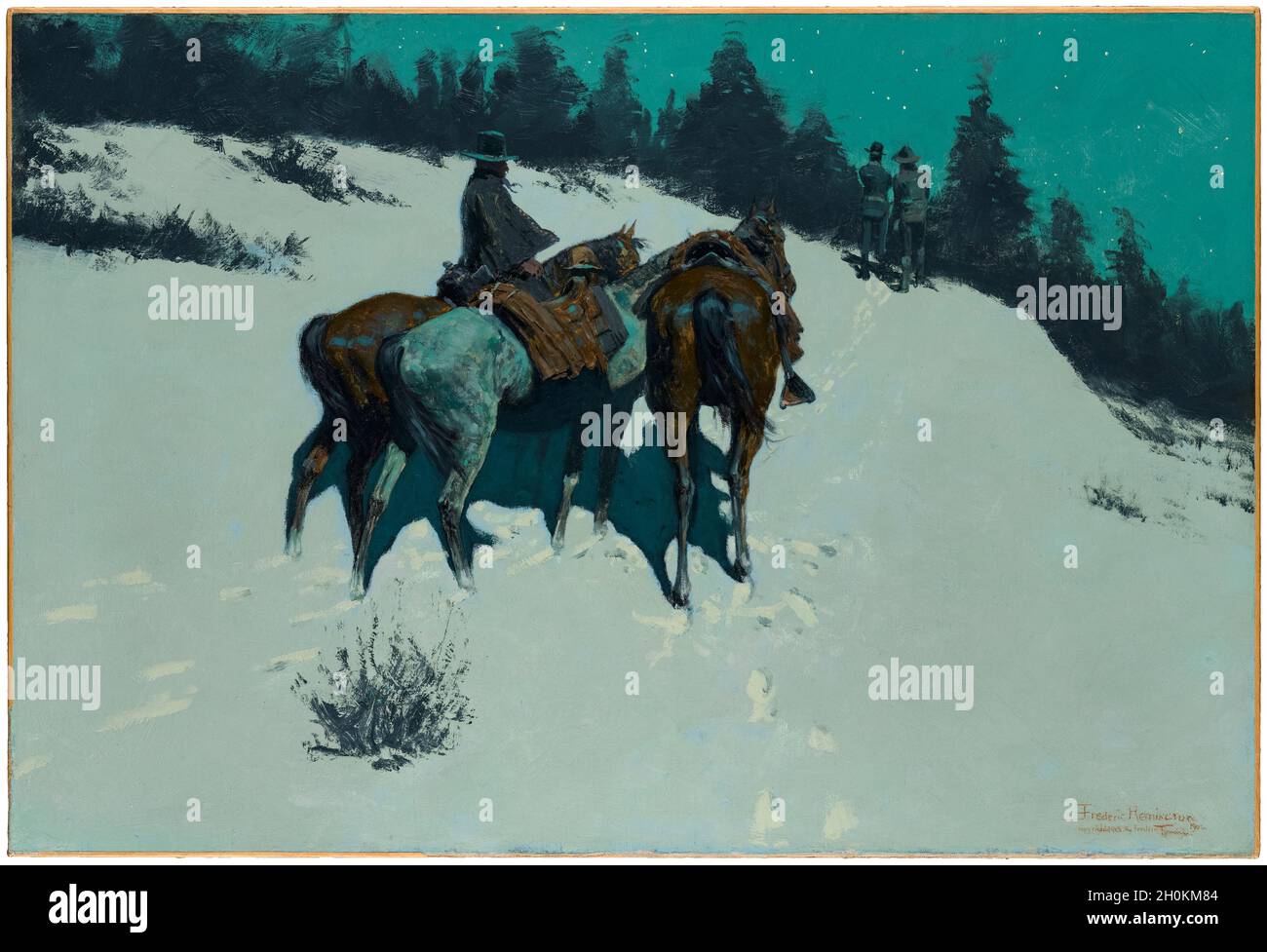 Frederic Remington, un dipinto di nocturne, ricognizione, 1902 Foto Stock