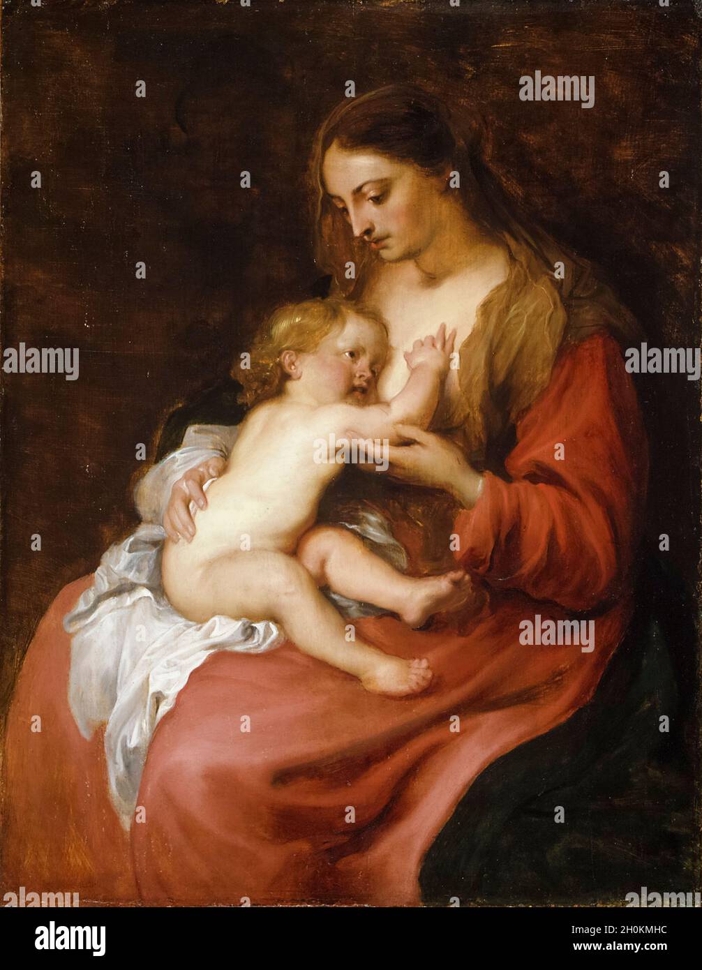 Anthony van Dyck, Virgin and Child, Painting, 1620 Foto Stock