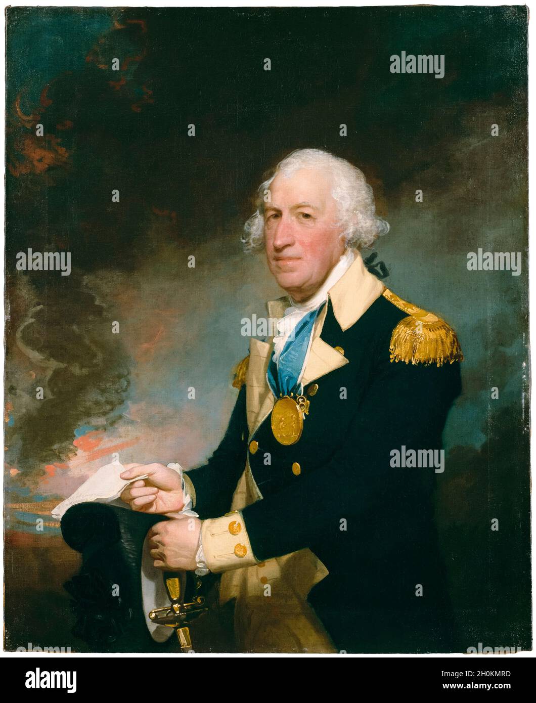 General Horatio Gates (1727-1806), British Born American Army Officer, ritratto dipinto da Gilbert Stuart, 1793-1794 Foto Stock