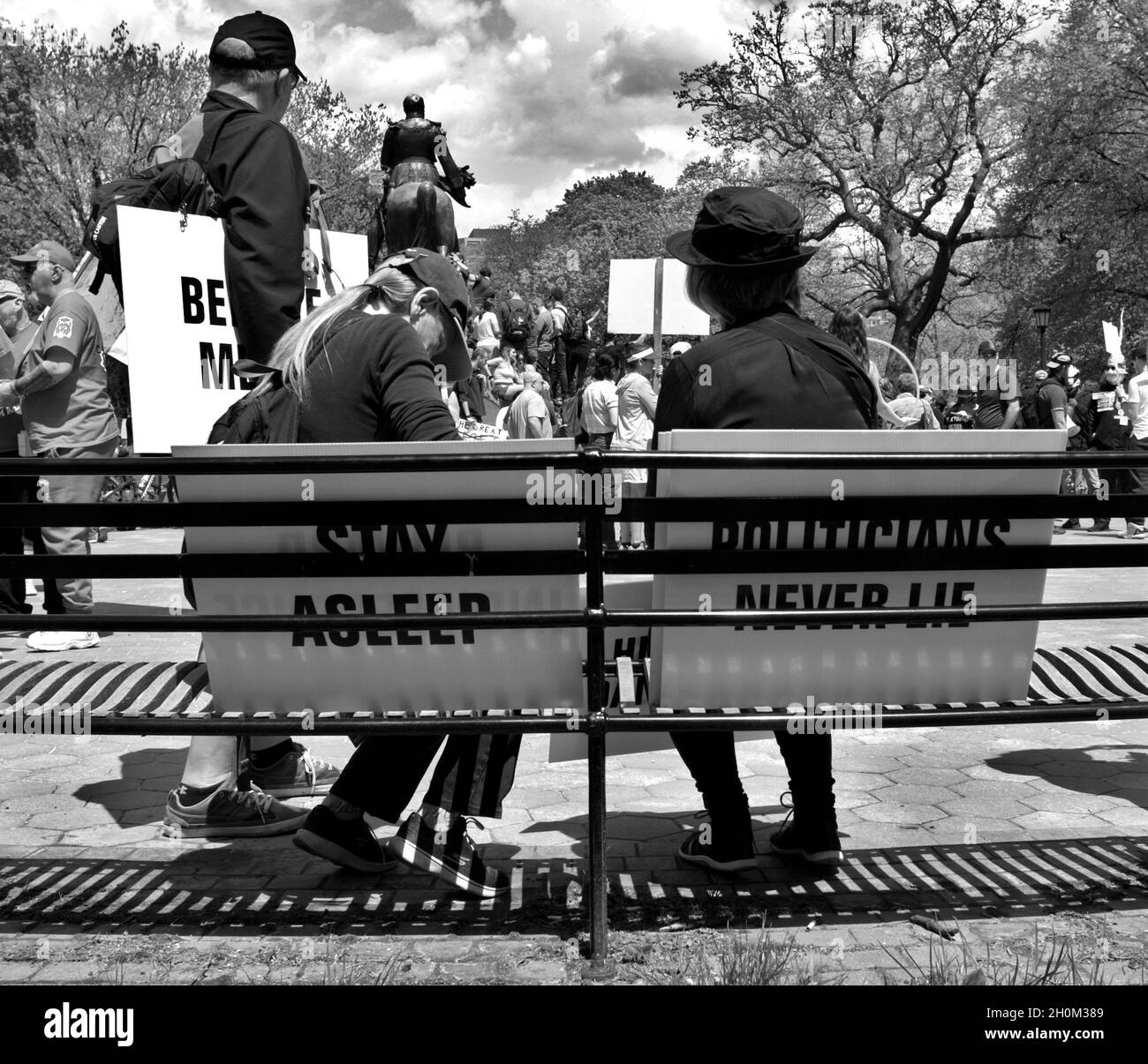 Toronto Freedom Rally contro i blocchi e i mandati di vaccino Foto Stock