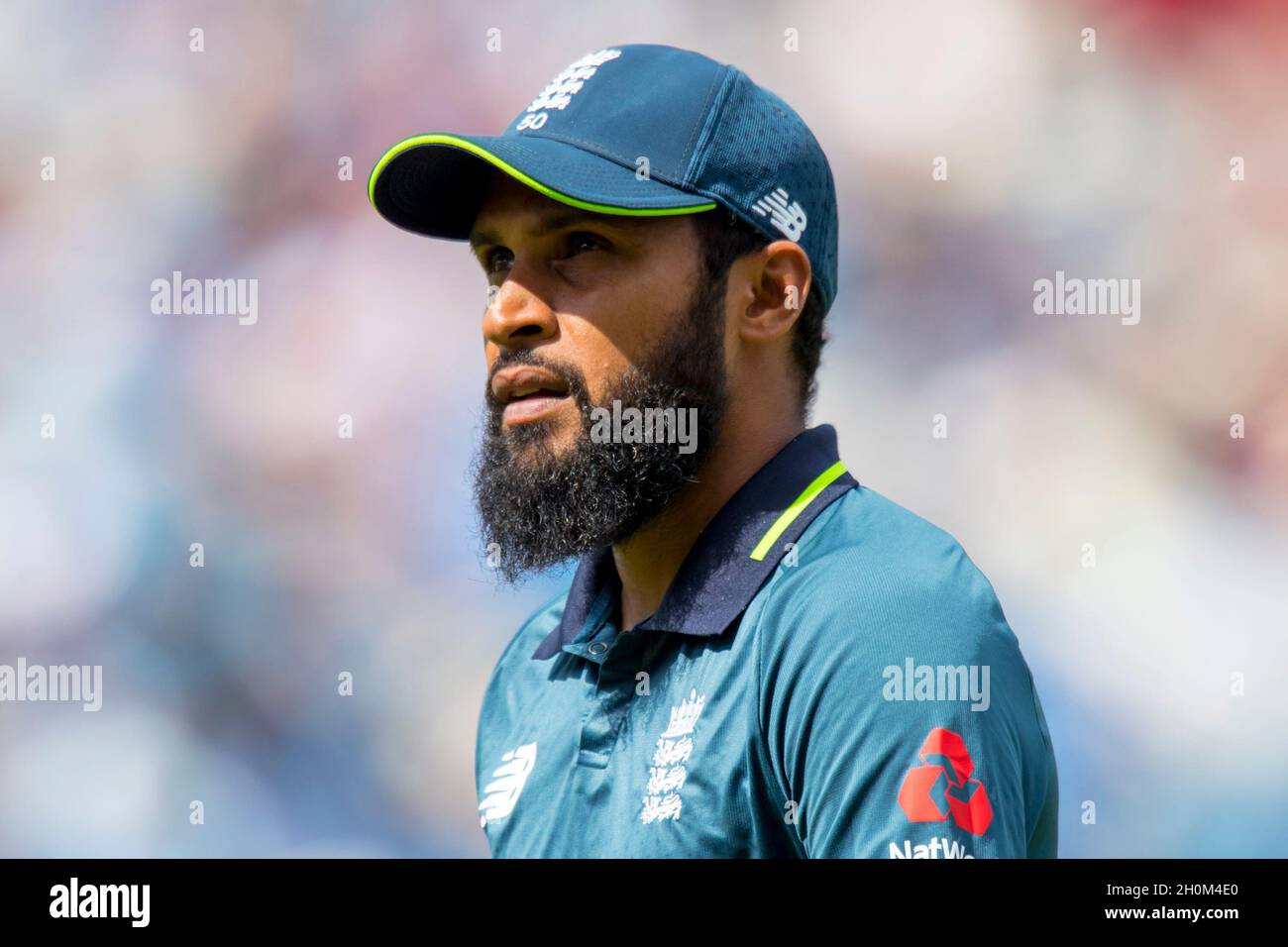 L’inglese Adil Rashid durante il terzo Royal London One Day International allo stadio Headingley Carnegie di Leeds Foto Stock