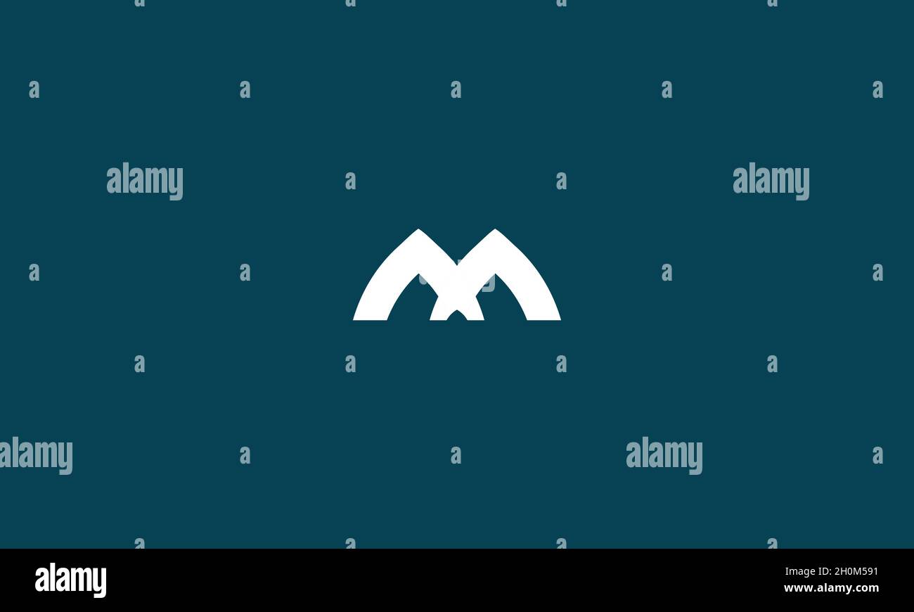 Logo lettera M stile ponte minimale Illustrazione Vettoriale