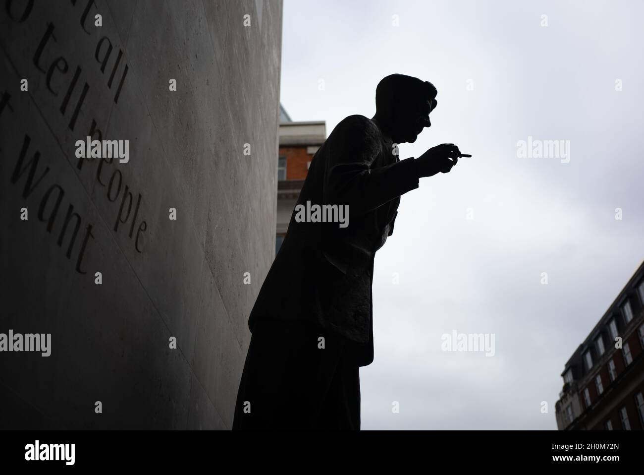 Statua di George Orwell Foto Stock