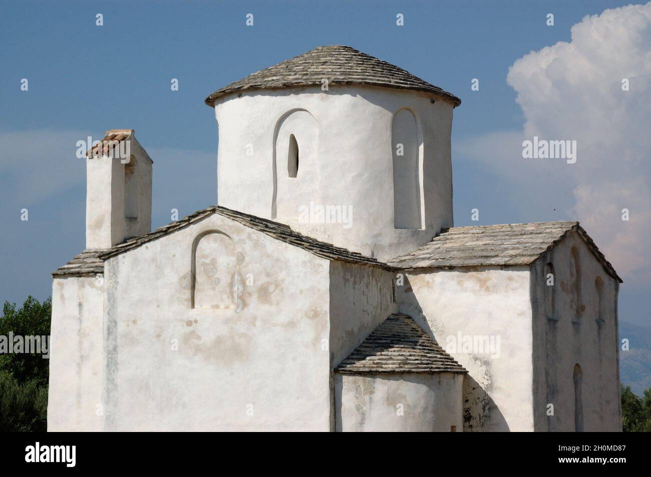Chiesa della Santa Croce (Crkva svetog Križa) - Chiesa cattolica preromanica croata, originaria del IX secolo, Nin, contea di Zara, Croazia Foto Stock