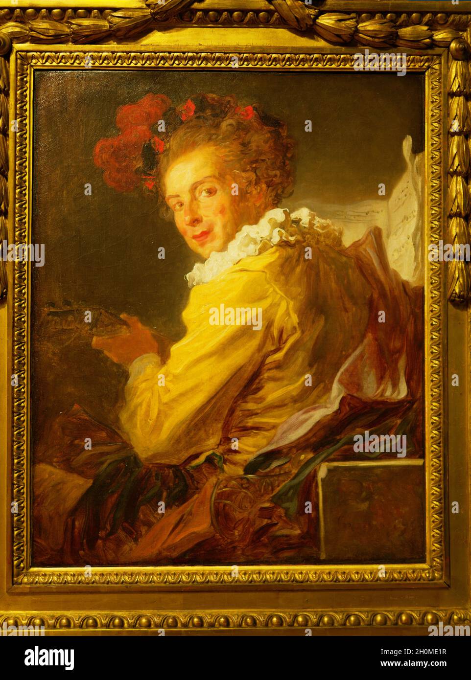 Portrait de Louis Richard de la Bretèche en Costume de fantaisie, dit autrefois « la Musique » Foto Stock