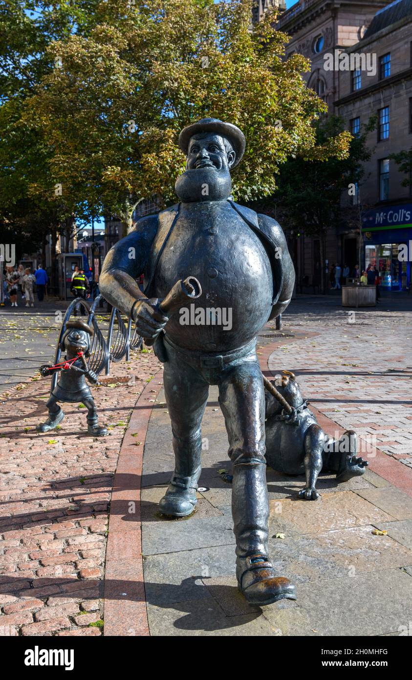 Statua di Dan disperato sulla High Street, Dundee, Scozia, Regno Unito Foto Stock
