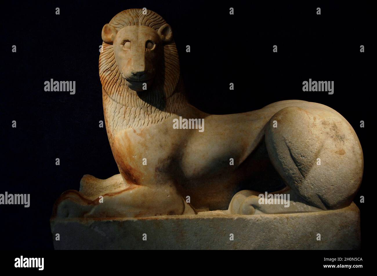 Il Leone della porta Sacra, c.. 590-580 A.C. Dalla zona della porta Sacra al cimitero Kerameikos di Atene. Museo Archeologico di Kerameikos. Atene, Foto Stock