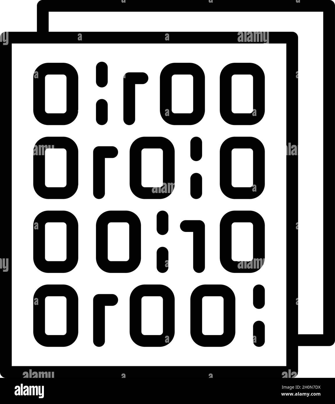 Vettore di contorno icona del sistema di identità. Basta con le frodi. Chiave di sicurezza Illustrazione Vettoriale