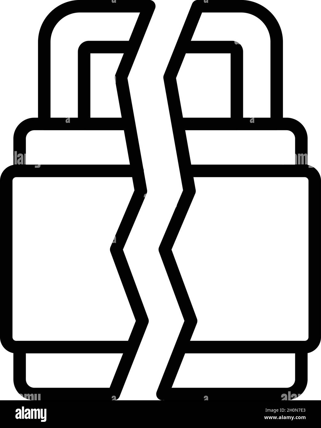 Sbloccare il vettore contorno icona lucchetto. Basta con le frodi. Sicurezza informatica Illustrazione Vettoriale