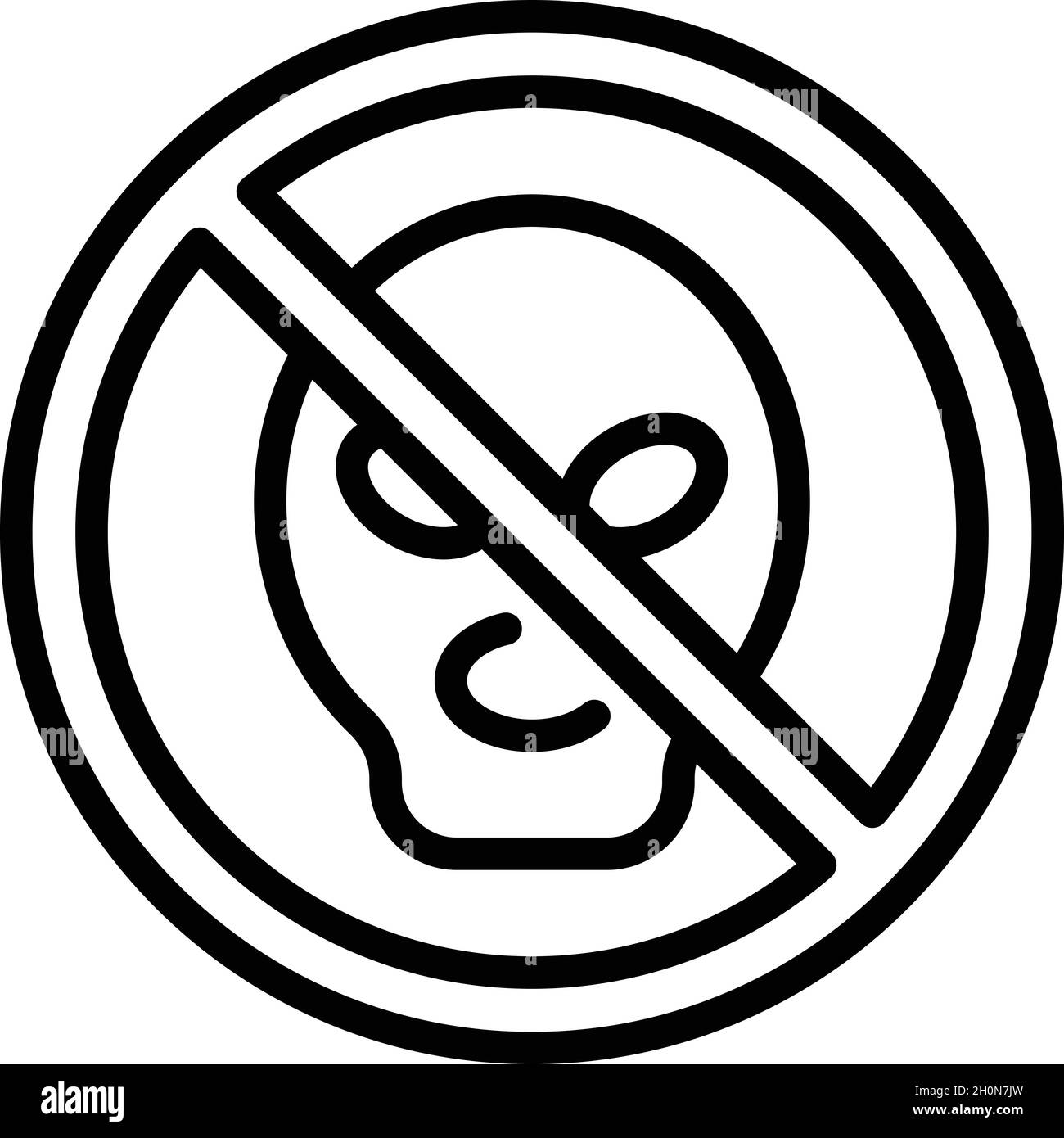 Vettore contorno icona allarme frode. Bloccare. Tasto Cyber Illustrazione Vettoriale