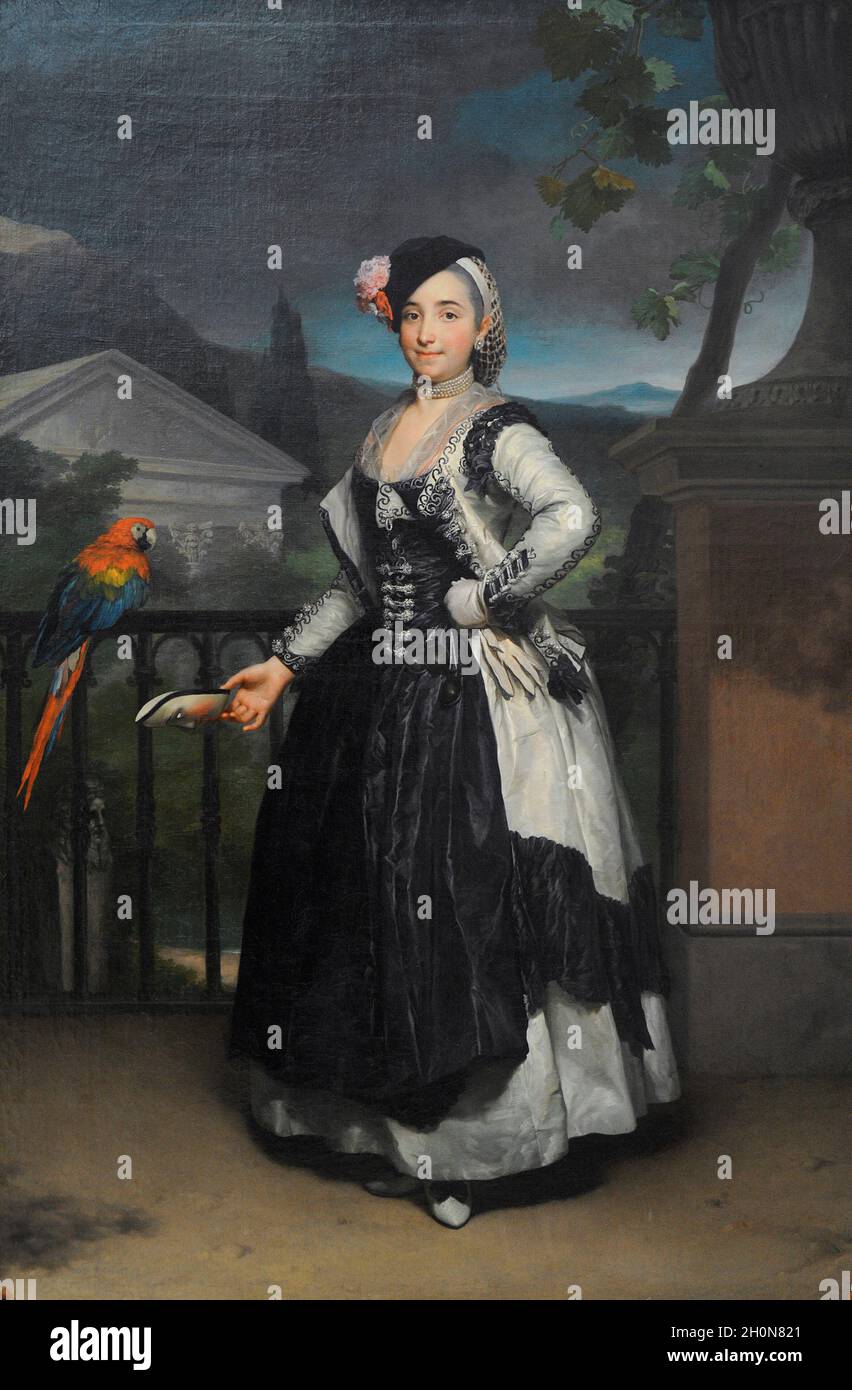 Anton Raphael Mengs (1728-1779). Pittore della Scuola tedesca. Ritratto della marchesa di Llano, 1770. Isabel Parreño Arce è raffigurato da Mengs a t Foto Stock