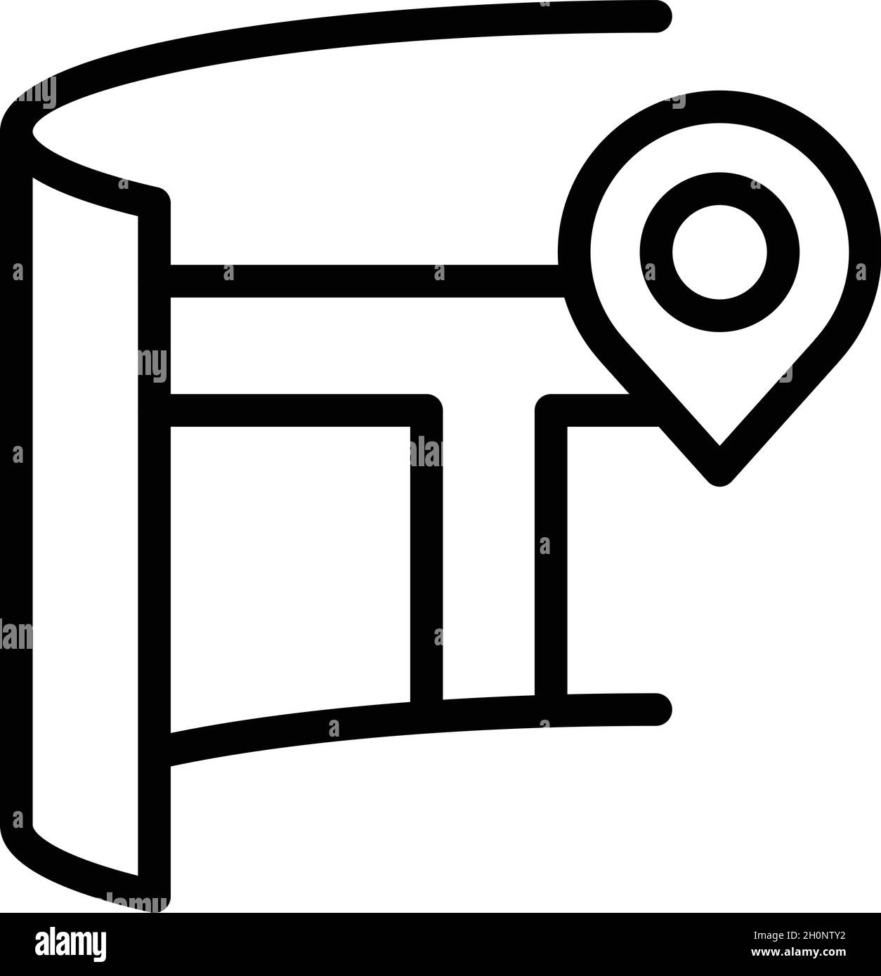 Museo virtuale tour icona contorno vettore. Telecamera VR. Video angolare Illustrazione Vettoriale