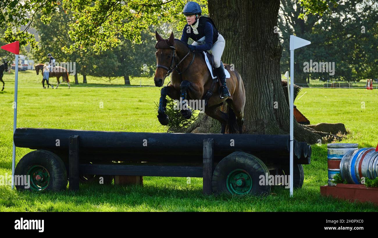 Prove a cavallo di Weston Park 2021 Foto Stock