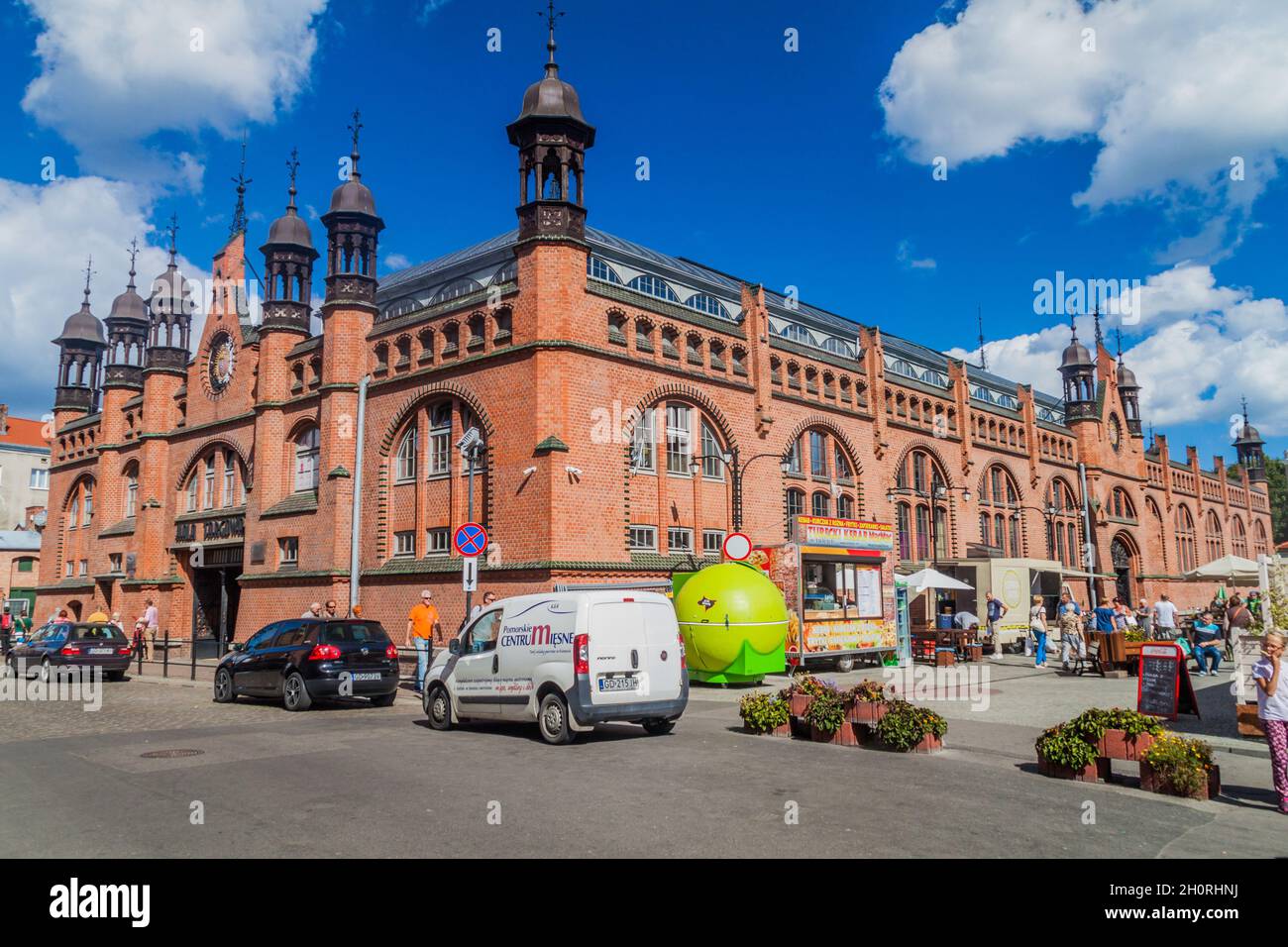 GDANSK, POLONIA - 2 SETTEMBRE 2016: Hala Targowa Covered Market Building a Gdansk, Polonia Foto Stock