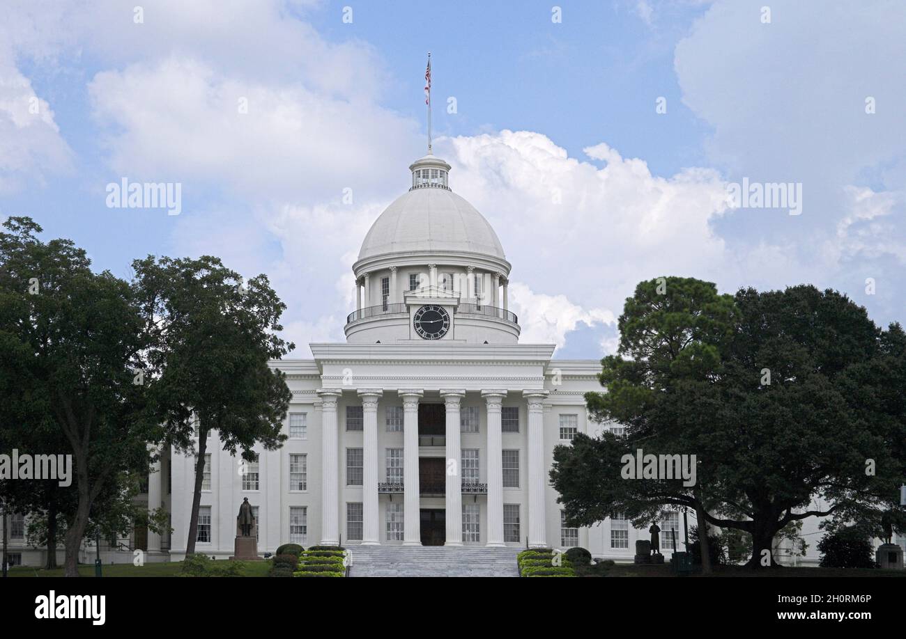 l'edificio del campidoglio a montgomery, alabama Foto Stock