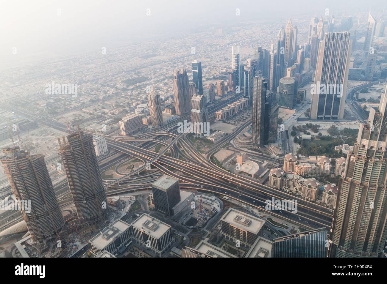 Vista aerea di Dubai, Emirati Arabi Uniti Foto Stock