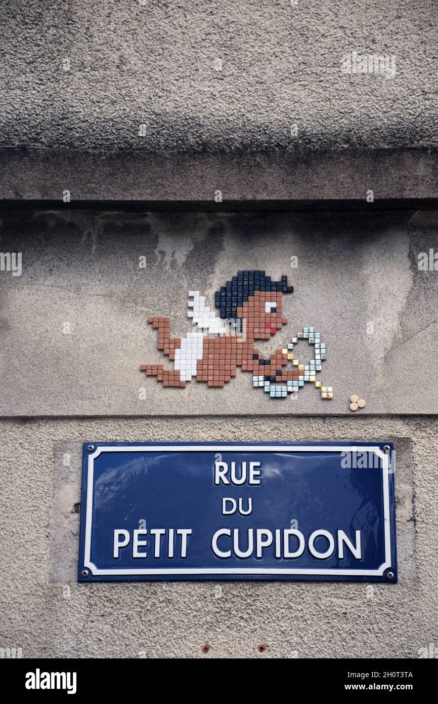 Rue du Petit Cupidon, Tours, Francia 2021 Foto Stock