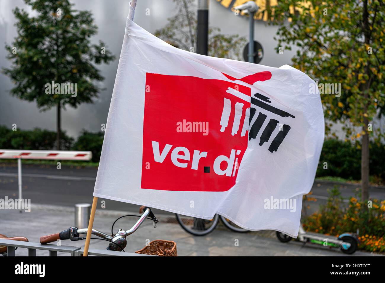 Sciopero dei Verdi Trade Unionists al Berlin Charite Foto Stock