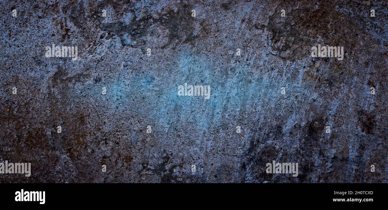 Navi blu calcestruzzo superficie irregolare ruvida, fondo nobile scuro, grana. Foto Stock