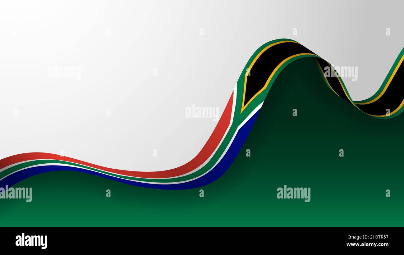 EPS10 Vector Patriotic background con i colori della bandiera sudafricana. Un elemento di impatto per l'uso che si desidera fare di esso. Illustrazione Vettoriale
