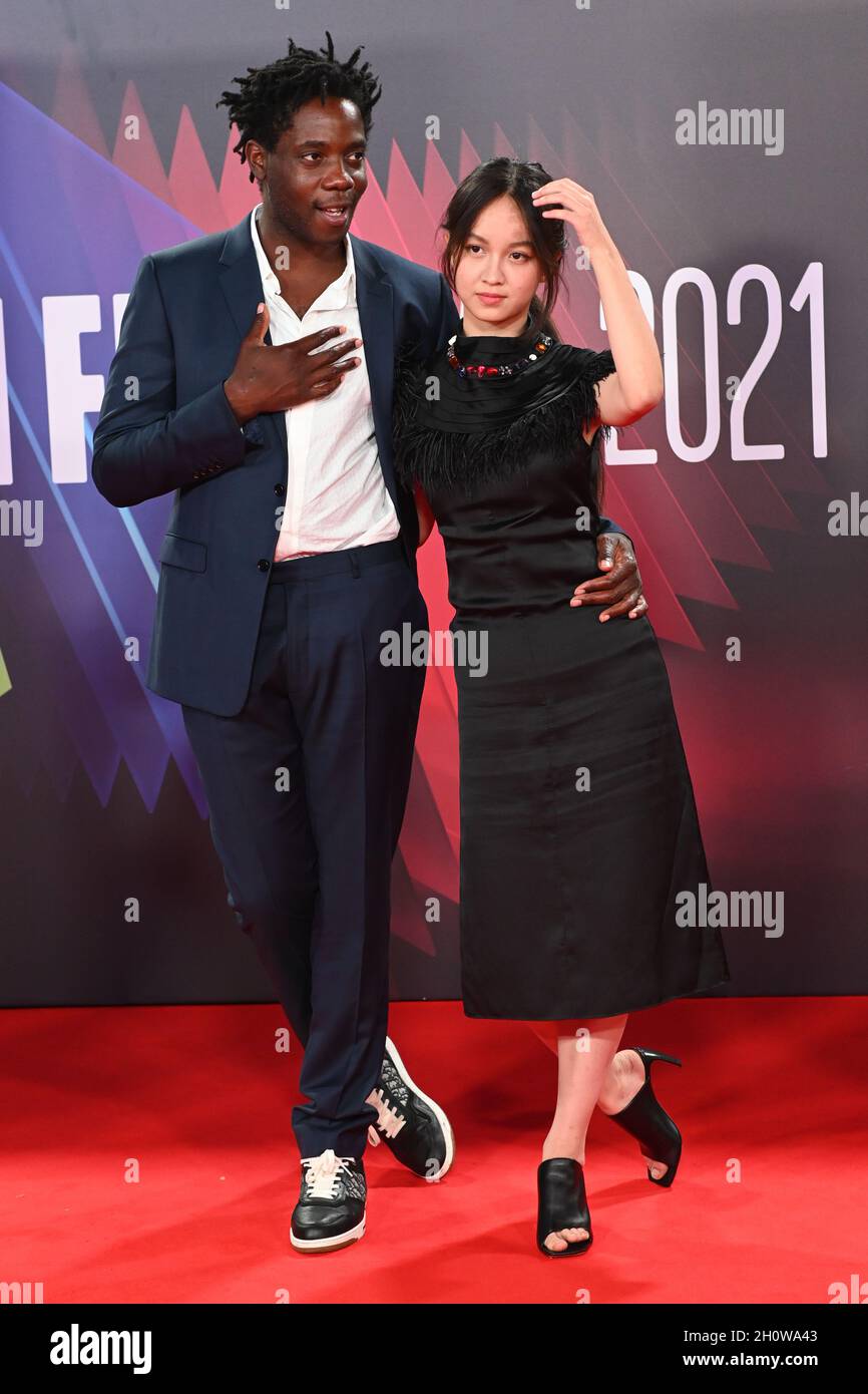 Londra, Regno Unito. Ottobre 14 2021: Makita Samba, Lucie Zhang arriva a Parigi, 13° distretto | BFI London Film Festival 2021 14 Ottobre 2021 Southbank Centre, Royal Festival Hall, Londra, Regno Unito. Credit: Picture Capital/Alamy Live News Foto Stock