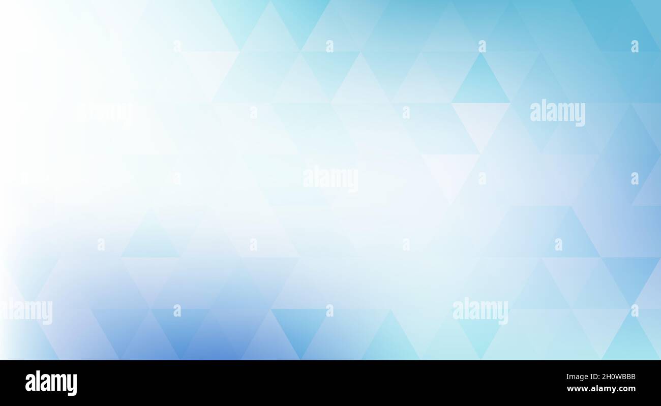 Sottile sfondo astratto con triangoli blu traslucidi. Motivo grafico raster minimo Foto Stock