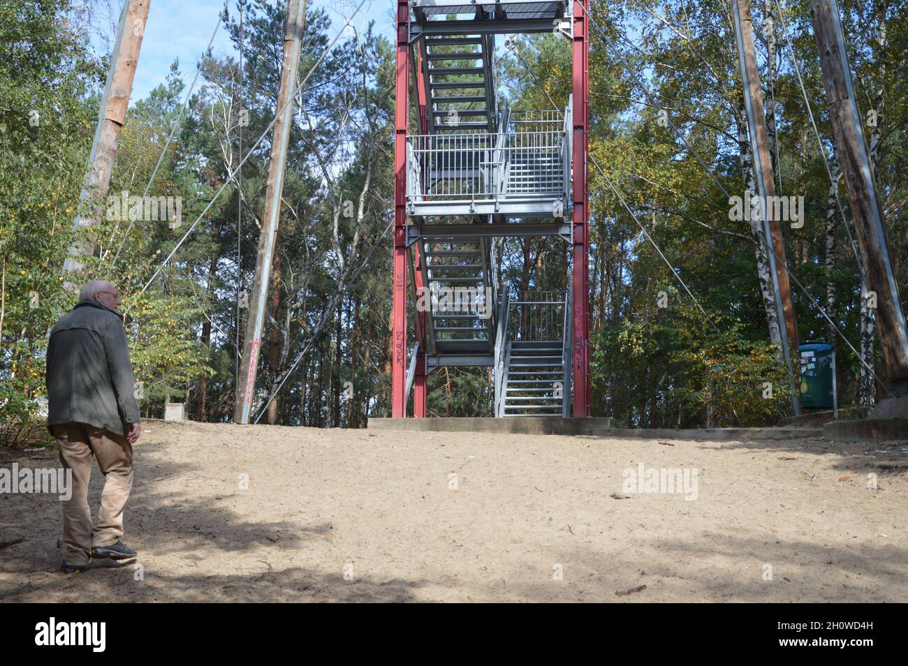 Götzer Berg 108 m a Brandeburgo, Germania - 6 ottobre 2021. Foto Stock