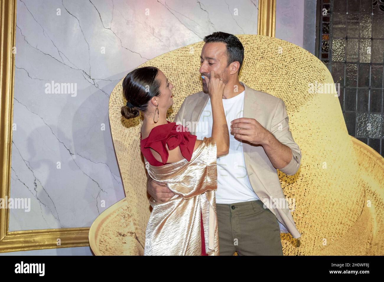 Madrid, Spagna. 14 Ott 2021. Pablo Puyol alla fotocall per la prima mostra “ A Chorus Line” a Madrid giovedì 14 ottobre 2021. Credit: CORDON PRESS/Alamy Live News Foto Stock