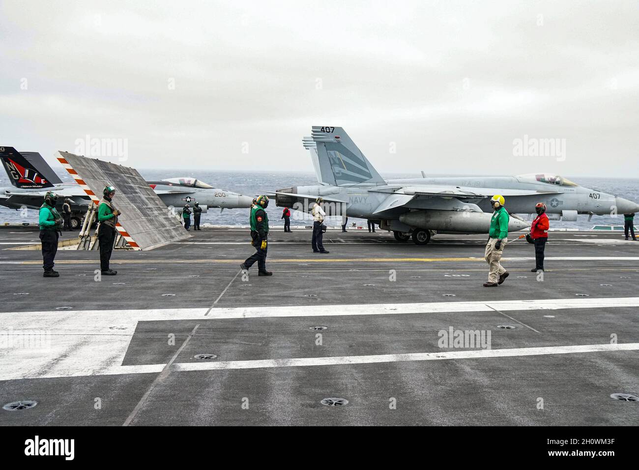F/A-18 i Super Hornets sono la spina dorsale della forza militare della Marina degli Stati Uniti Foto Stock