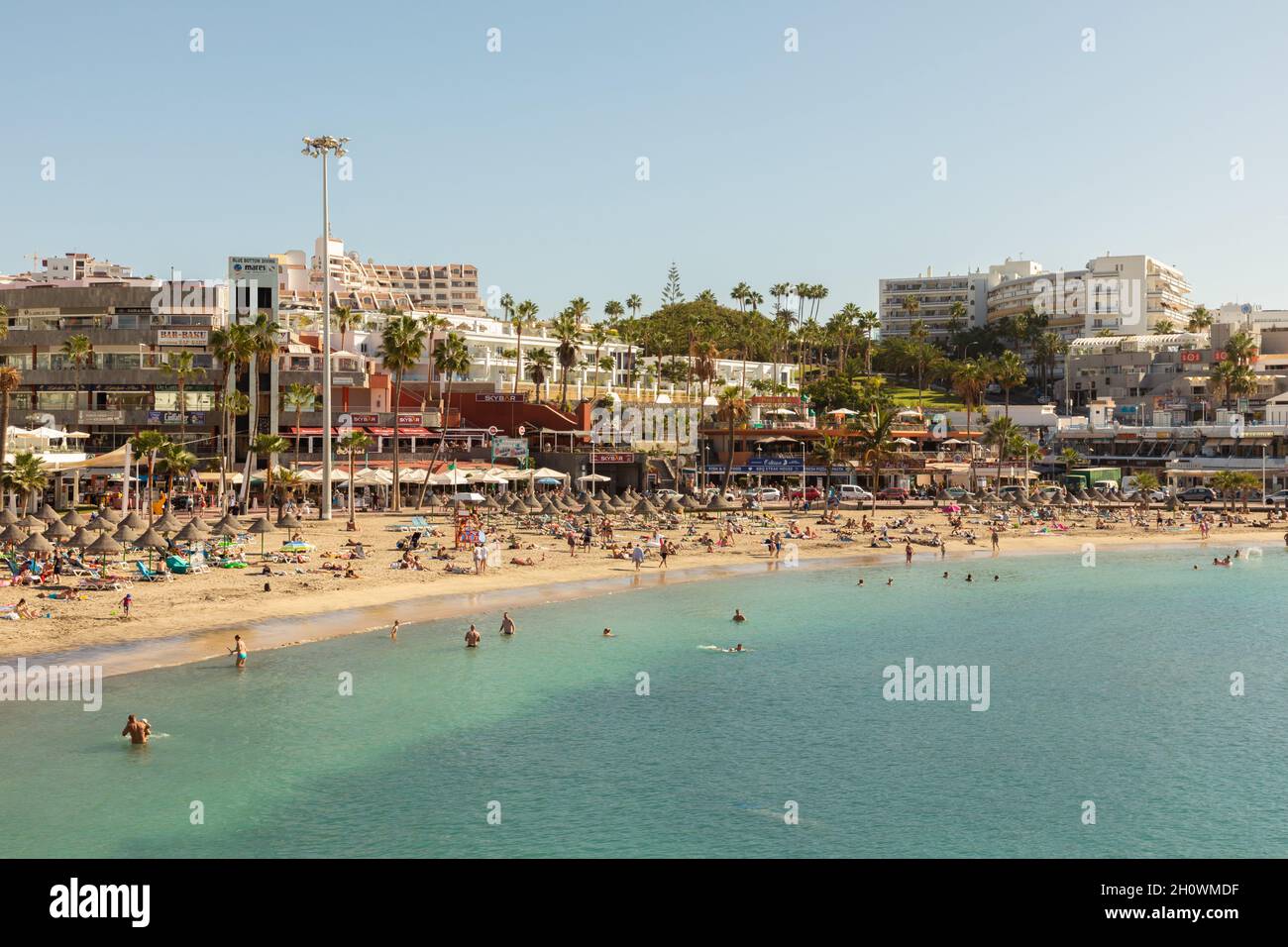 Costa Adeje spiaggia a Tenerife Foto Stock