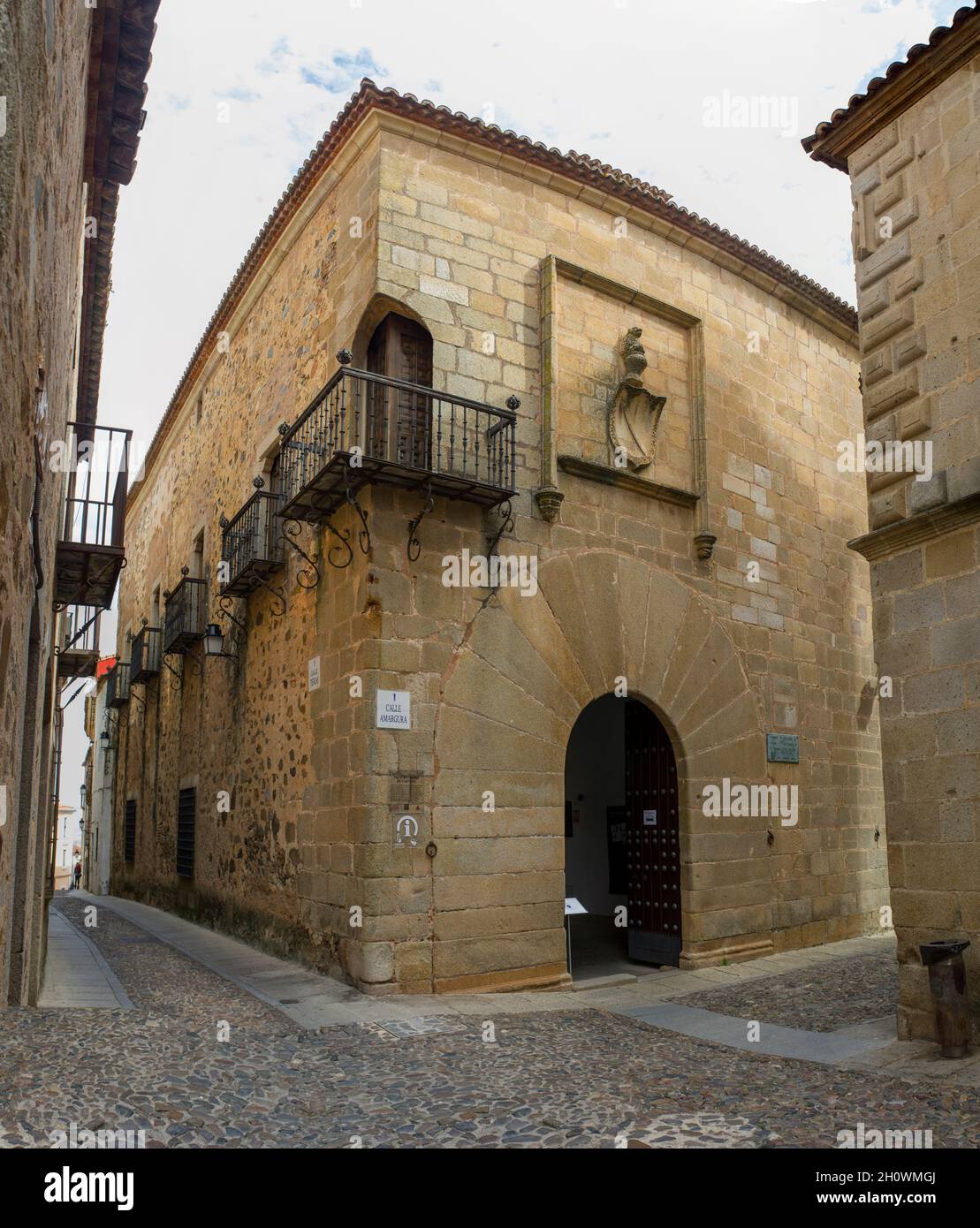 Palazzo di Carvajal. Uno degli edifici più emblematici del complesso monumentale di Caceres, Extremadura, Spagna Foto Stock