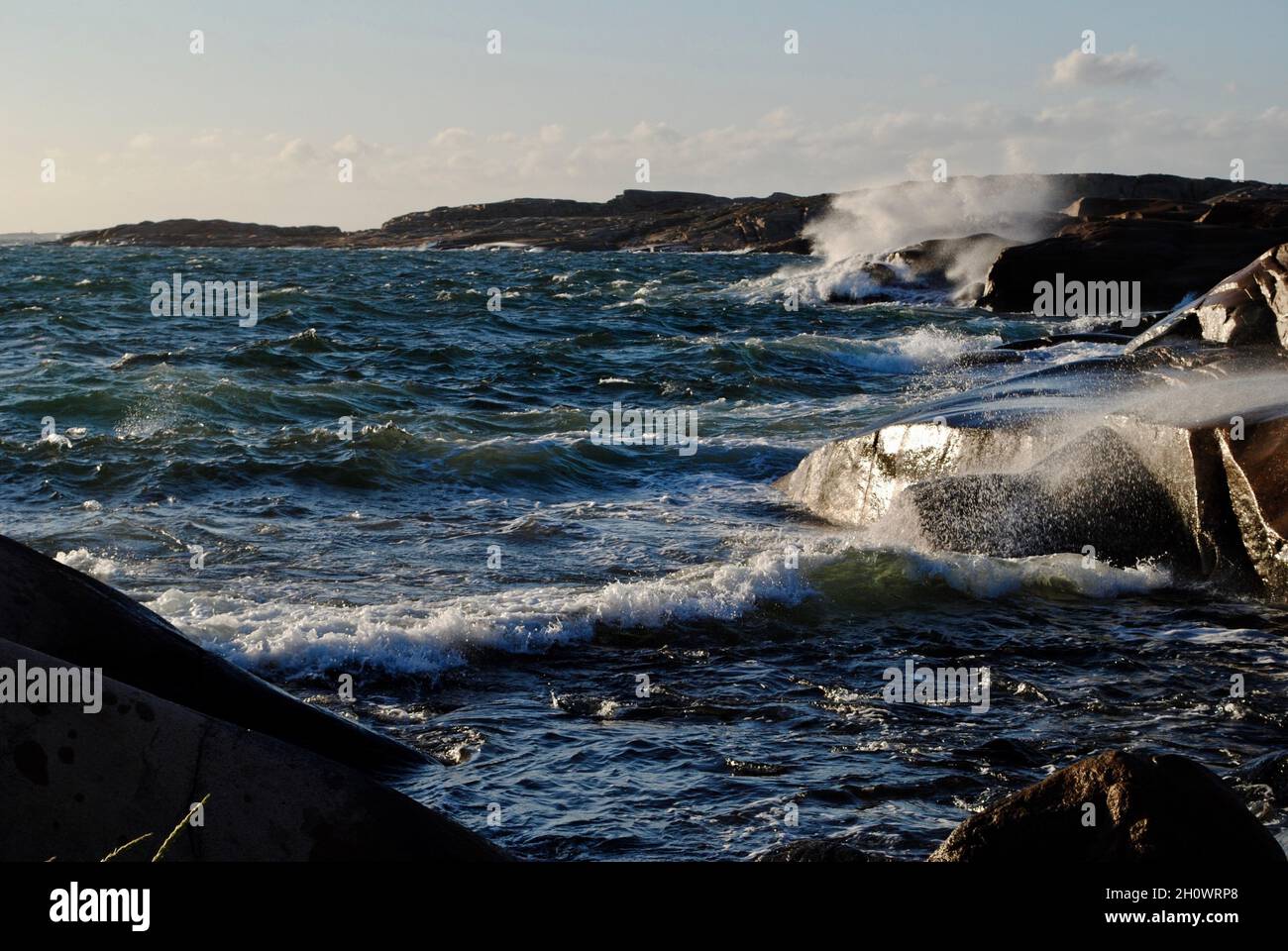 Mare spettacolare nell'arcipelago di Fjällbacka sulla costa occidentale svedese Foto Stock